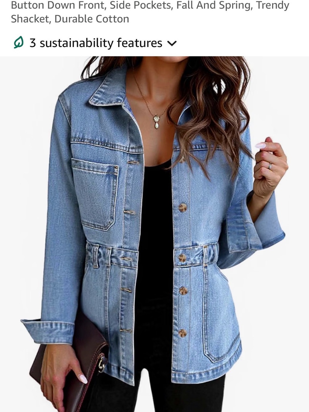 Light Blue Denim Jacket with Button Front
